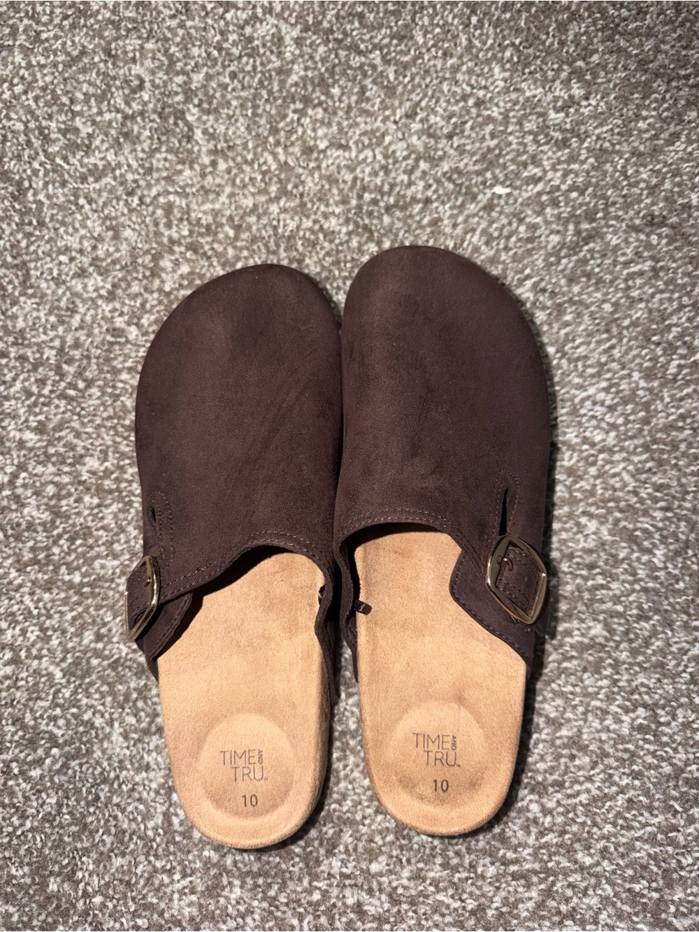 Women's Brown Suede Slip-On Clogs